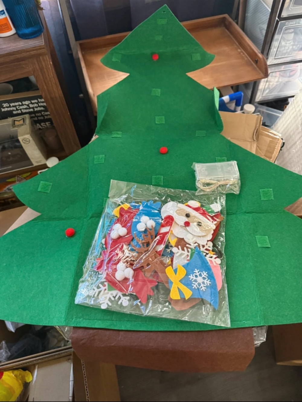 Kids Green Felt Christmas Tree Felt Ornaments